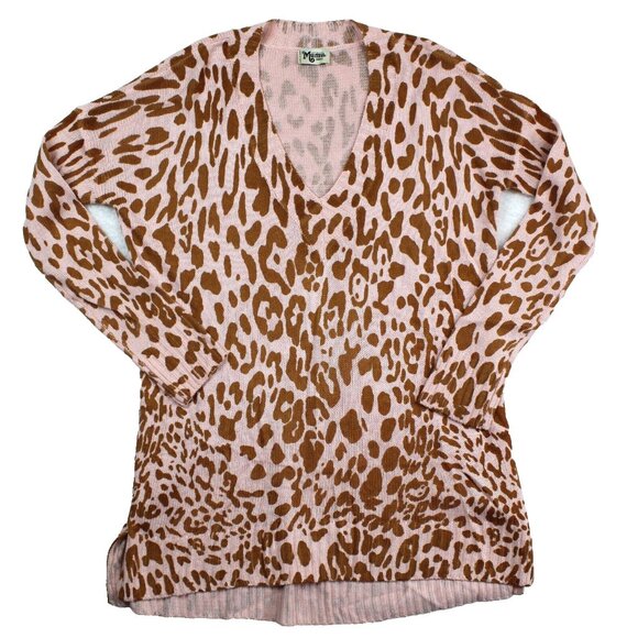 Show Me Your Mumu Sweater Small Retro Animal Print Statement Girly Cozy - Picture 1 of 7